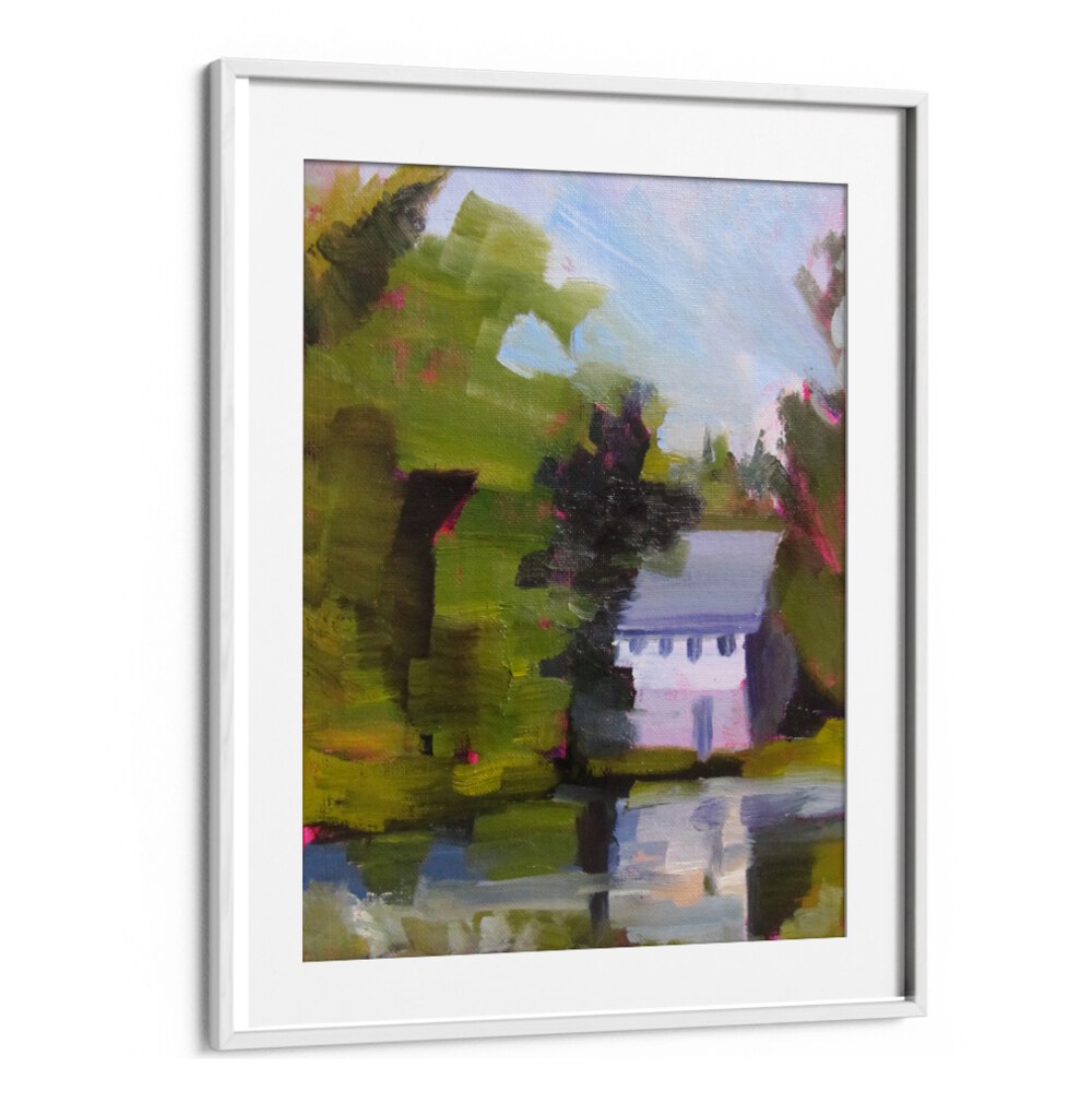EAST WINDSOW POND , LANDSCAPE PAINTINGS