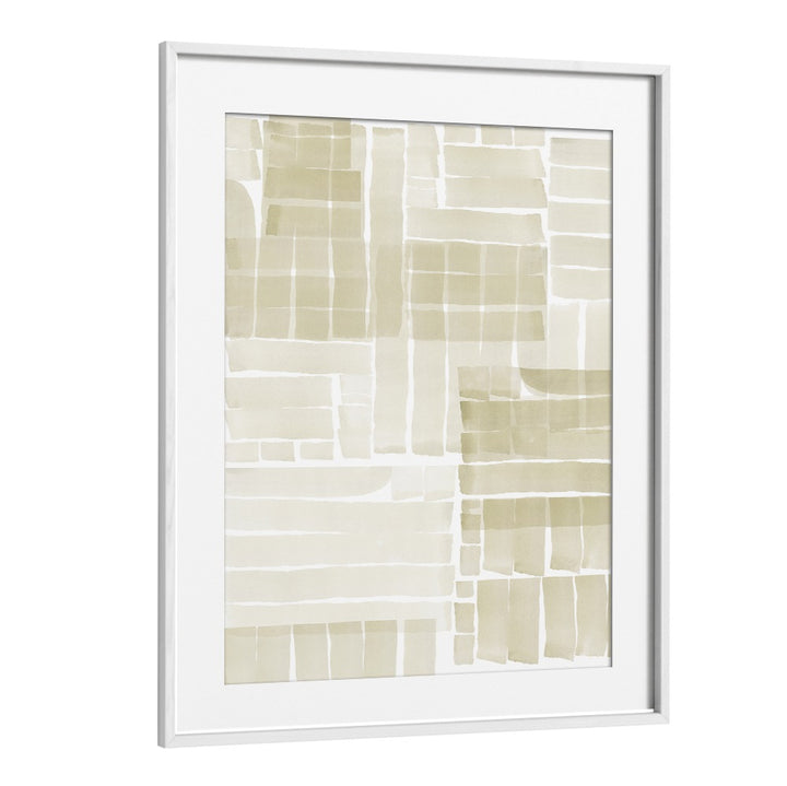 Enhance your decor with NEUTRAL TANGLE GRID II, ABSTRACT PAINTINGS, featuring soft tones and geometric elegance.