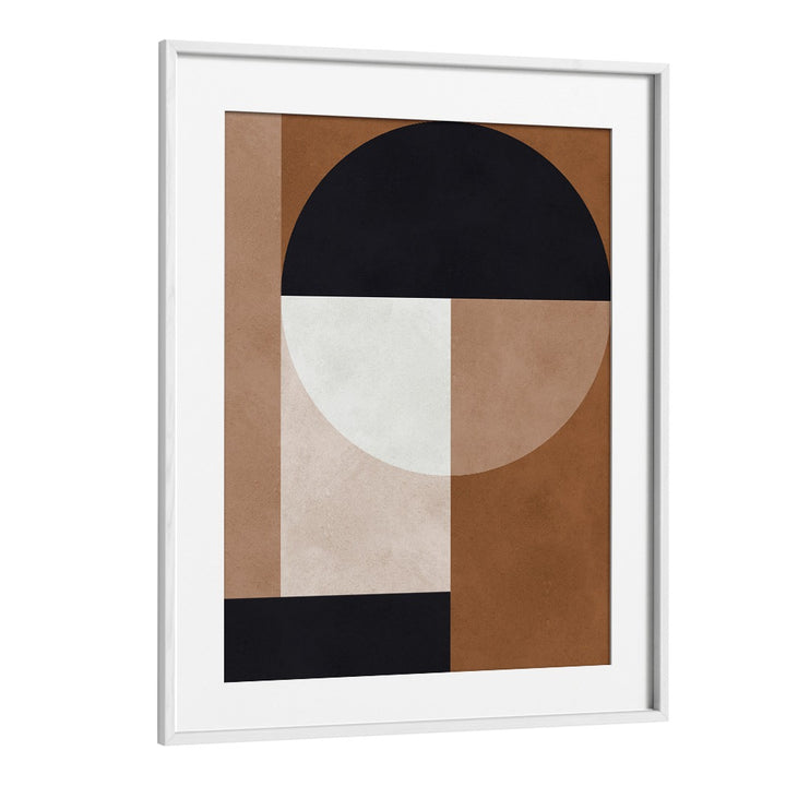 BROWN GEOMETRY II , ABSTRACT PAINTINGS , ABSTRACT ART PRINTS