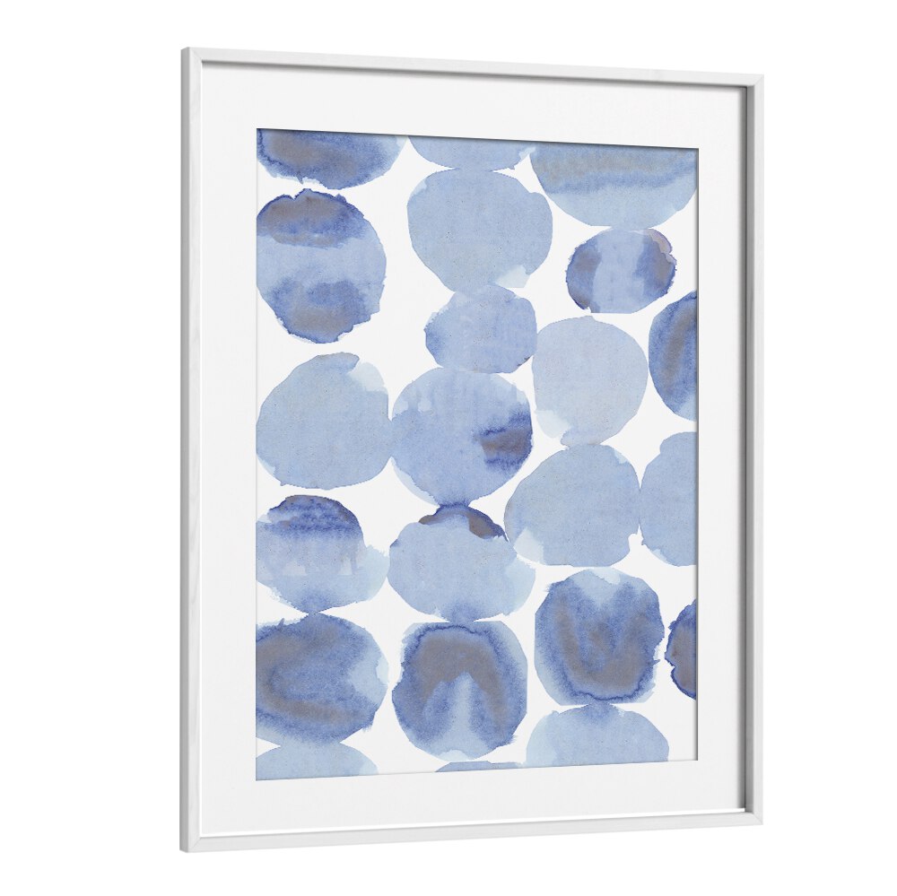 Elegant BLUE VIOLET GRIS WATERCOLOUR I, ABSTRACT PAINTINGS showcasing soothing violet and vibrant blue hues.