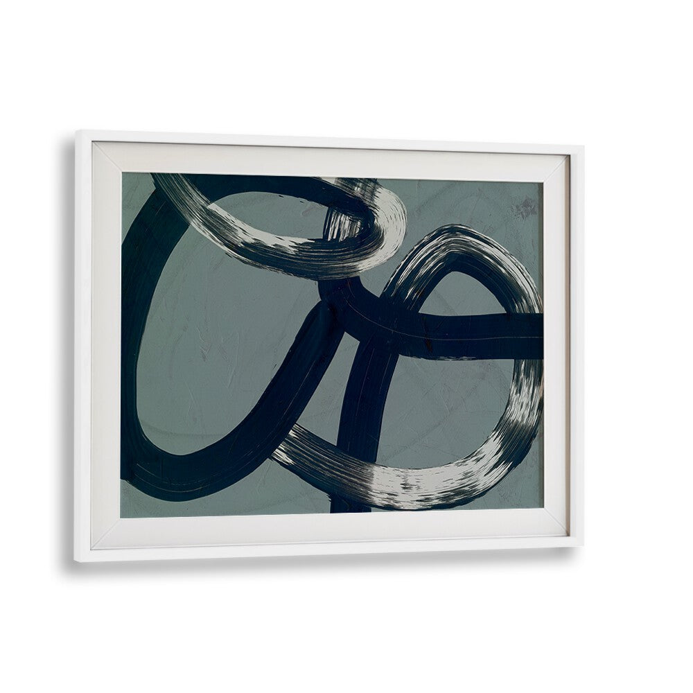 Stylish UNDER OVER, ABSTRACT PAINTINGS showcase bold brush strokes in a modern frame, perfect for any decor.