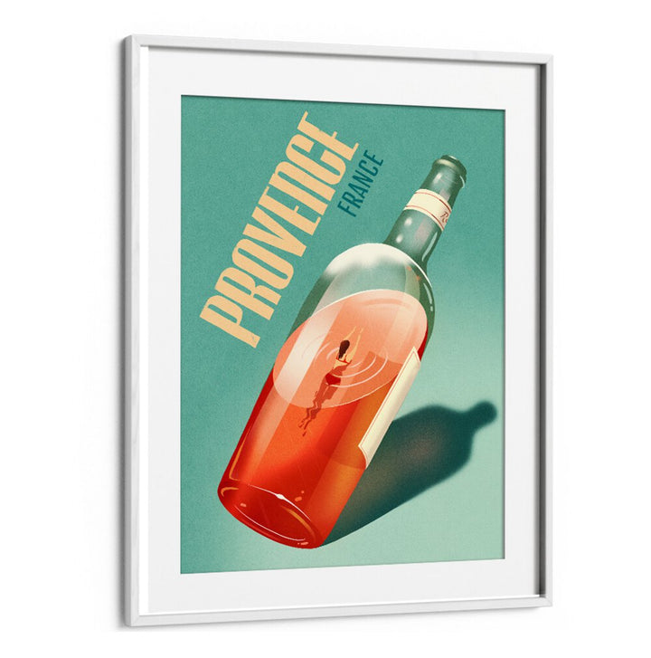 Elegant PROVENCE, BAR art print featuring a wine bottle, perfect for enhancing any café or bar ambiance.