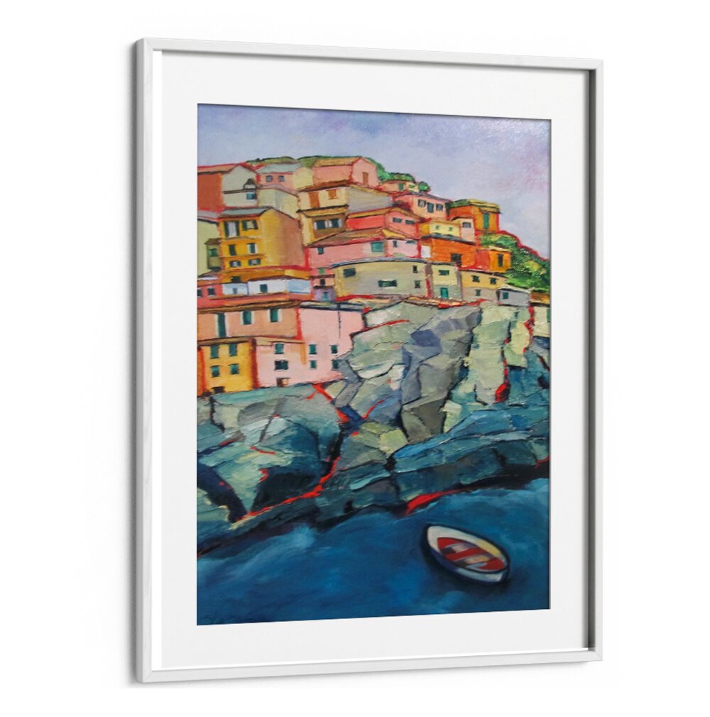 ITALIAN VILLAGE , LANDSCAPE PAINTINGS