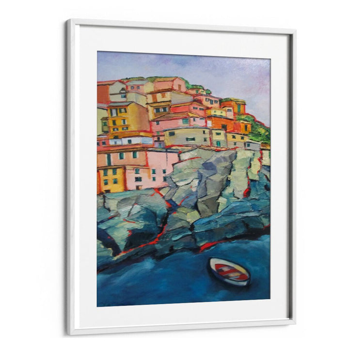 ITALIAN VILLAGE , LANDSCAPE PAINTINGS