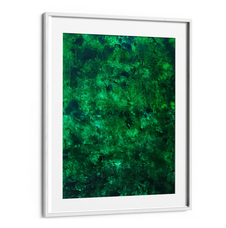 Enhance your decor with ABSTRACT DESIGN XII, ABSTRACT PAINTINGS featuring rich greens and captivating textures.