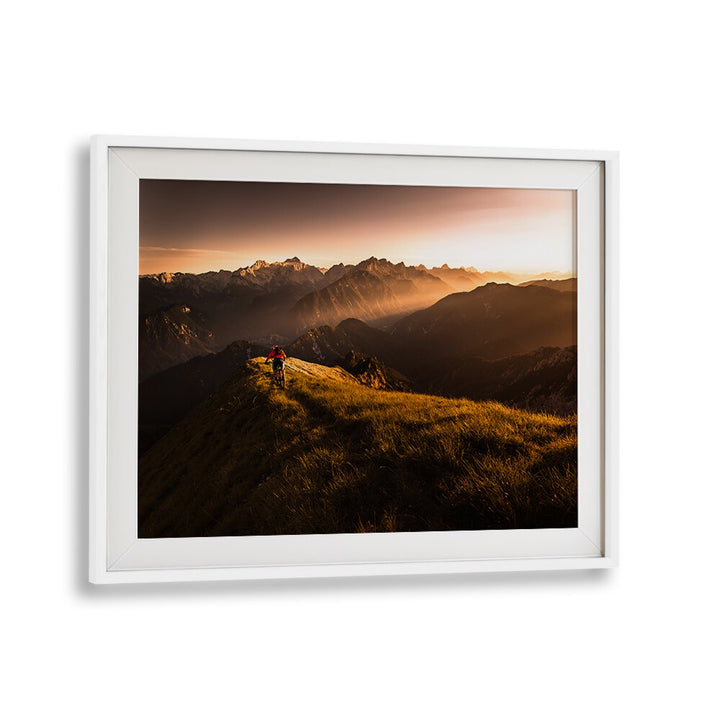 Stunning mountain sunset captured in GET OUT AND EXPLORE, PHOTOGRAPHY PRINTS, perfect for adventure lovers.