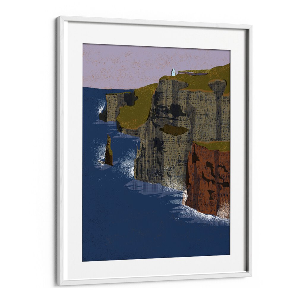 Stunning CLIFFS OF MOHER, BEACH PAINTINGS showcasing dramatic cliffs and ocean waves, perfect for any art lover.