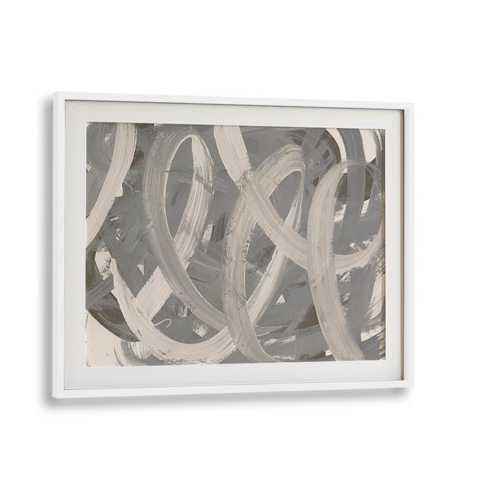 Stylish abstract painting "TRAILS BEHIND," perfect for nature lovers, enhances any space with its modern design.