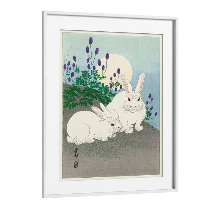 RABBITS AT FULL MOON (1920 - 1930) , JAPANESE PAINTINGS , JAPANESE ART PRINTS