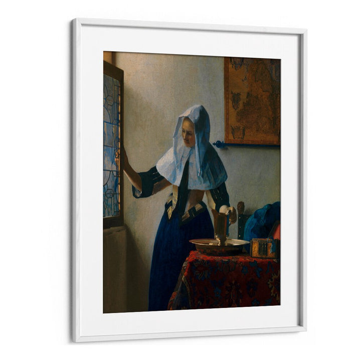 YOUNG WOMAN WITH A WATER PITCHER (CA.1662–1665) BY JOHANNES VERMEER, VINTAGE PAINTINGS