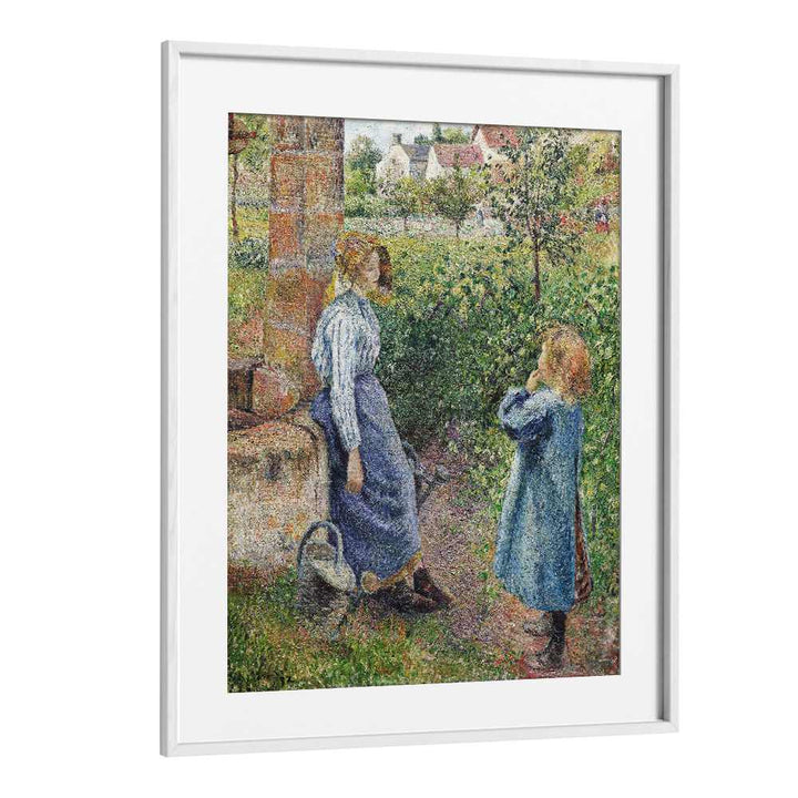 WOMAN AND CHILD AT THE WELL (1882)  , VINTAGE PAINTINGS