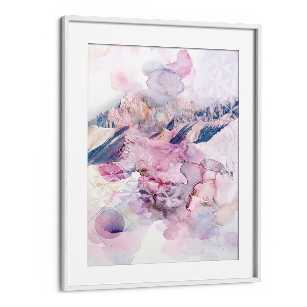 DUSK I, ABSTRACT PAINTINGS features soft hues and geometric patterns, perfect for modern decor.