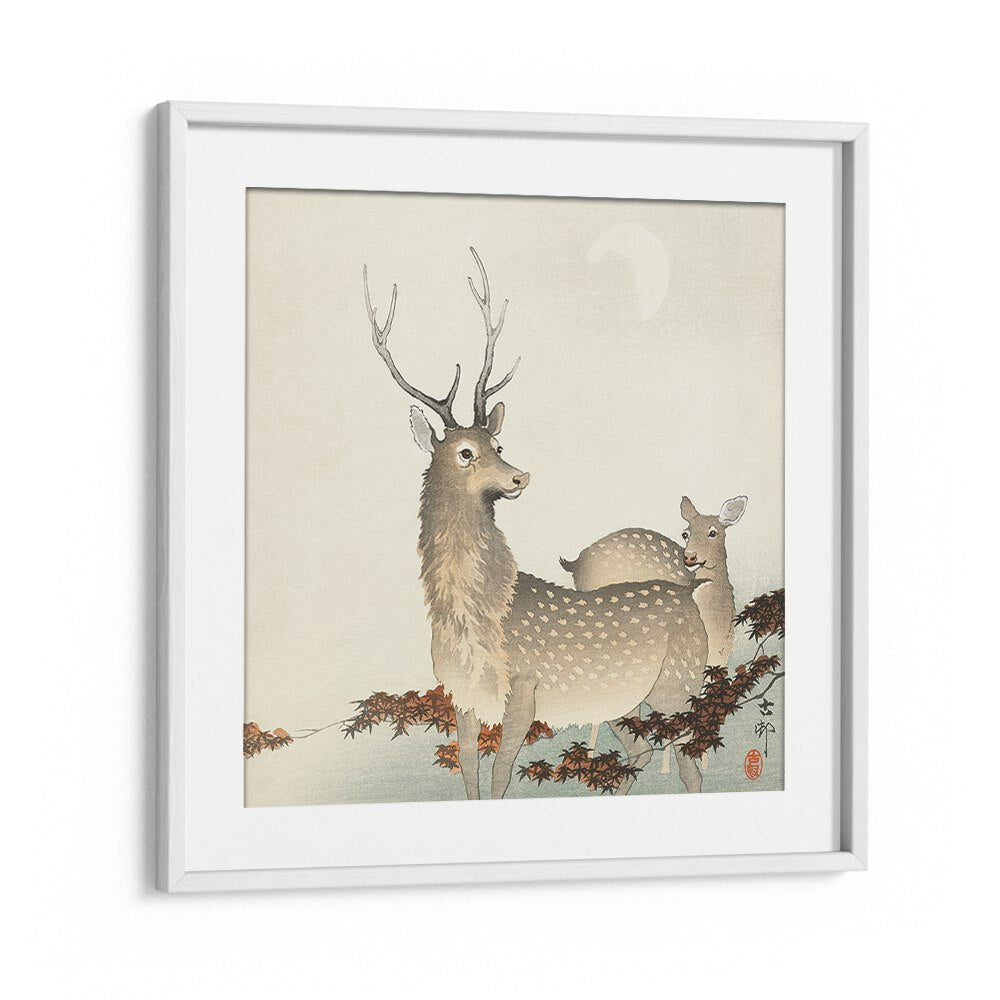 COUPLE OF DEERS (1900 - 1930)  , JAPANESE PAINTINGS , JAPANESE ART PRINTS