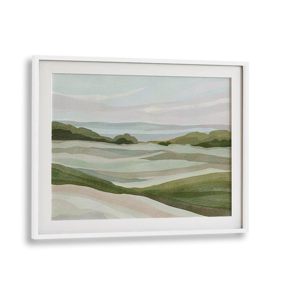 GREEN HILL VIEW II , LANDSCAPE PAINTINGS