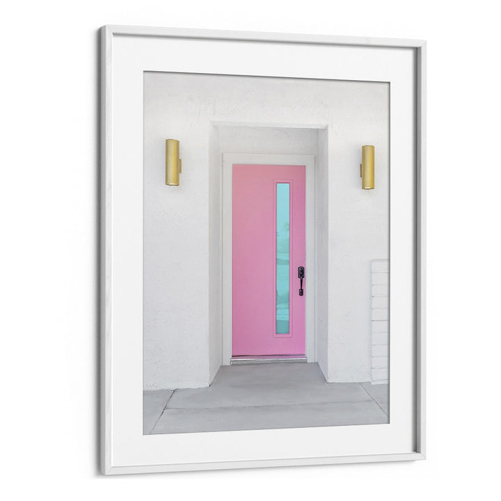 surreal painting - PINK DOOR WITH A BLUE WINDOW by Asianmonk