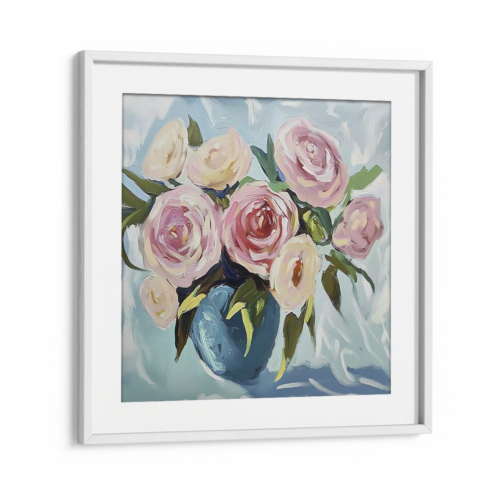 Stylish FLOWER POT featuring beautiful roses, perfect for enhancing any indoor or outdoor space at WhiteMount.