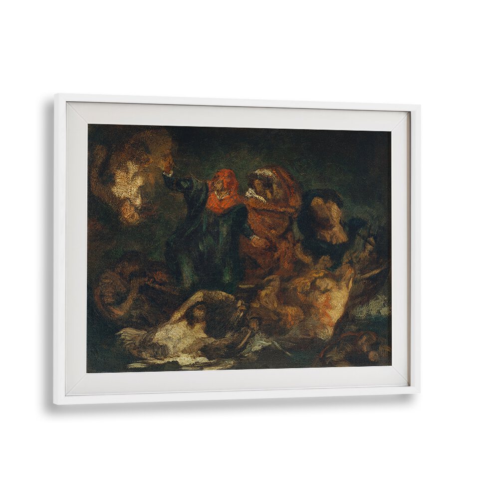 COPY AFTER DELACROIX'S "BARK OF DANTE" (1859) BY EDOUARD MANET , VINTAGE PAINTINGS