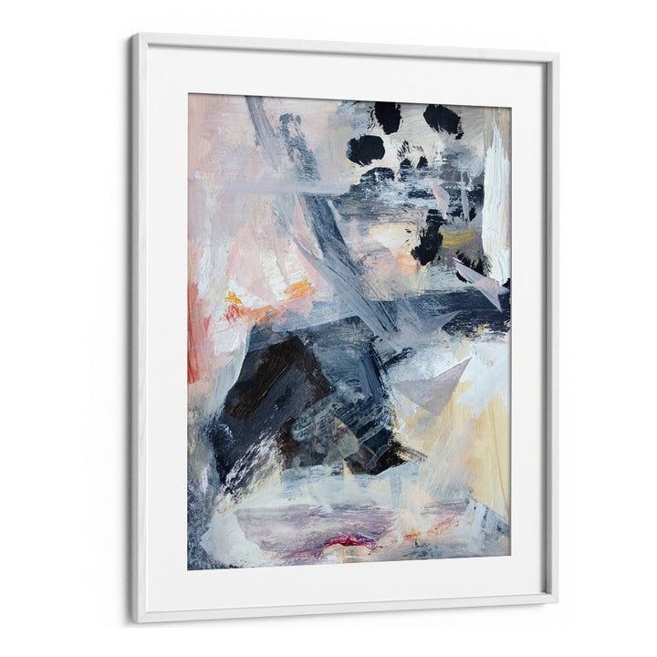 Abstract painting featuring LAYERS AND SHAPES, perfect for modern decor. Available at Whitemount.