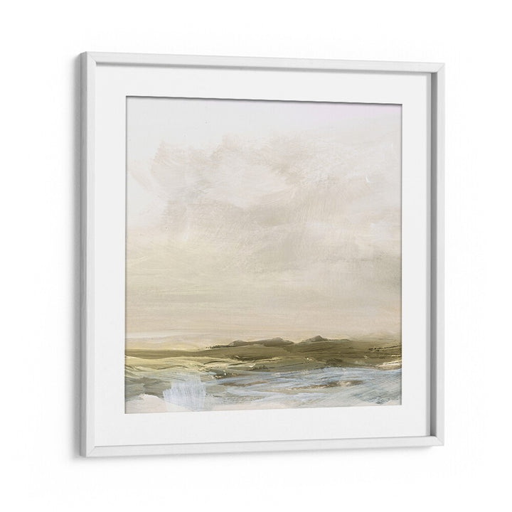 Serene coastal landscape in soft hues, perfect for enhancing your space with COASTAL BREAK, ABSTRACT PAINTINGS.