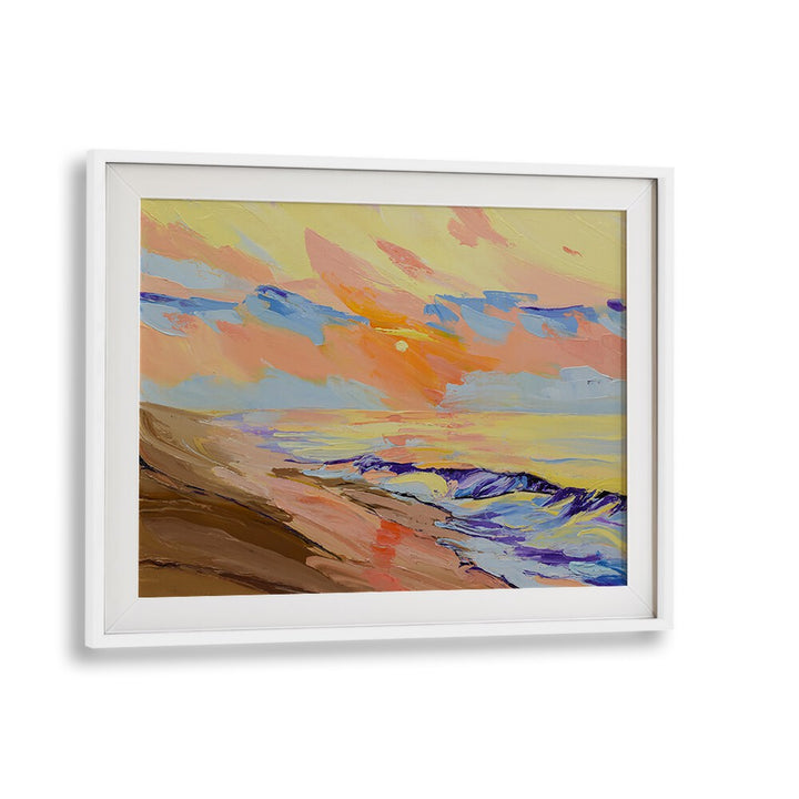 SUNSET AT THE BEACH , BEACH PAINTINGS