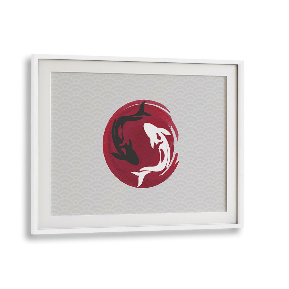 Elegant KOI LOVE II, JAPANESE PAINTINGS featuring koi fish in a serene design, perfect for tranquil spaces.