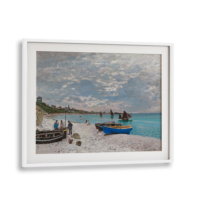 THE BEACH AT SAINTE-ADRESSE (1867) , VINTAGE PAINTINGS