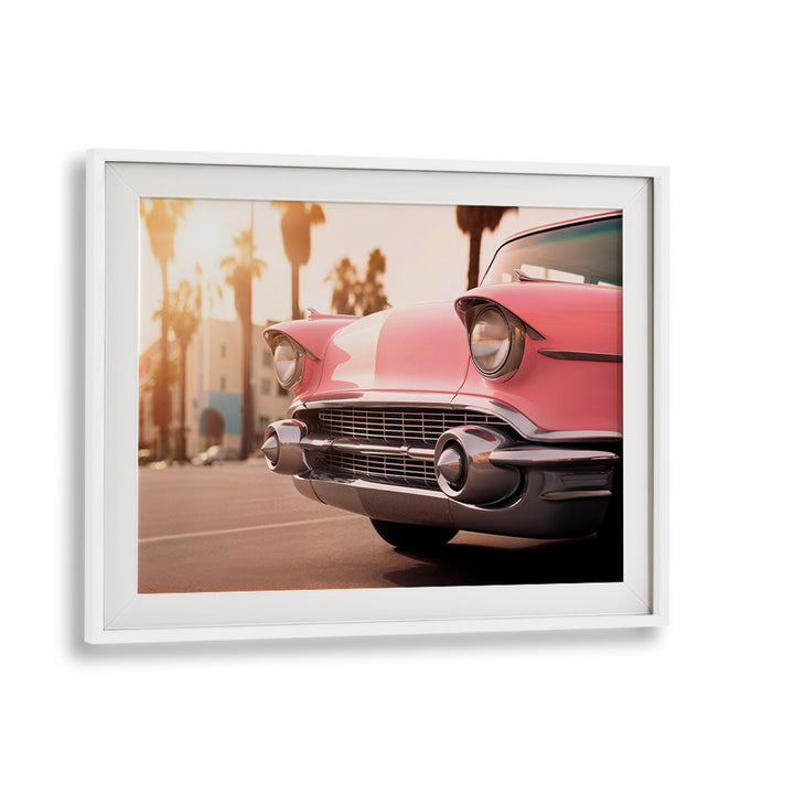 VENICE PINK RETRO CAR , CAR POSTERS