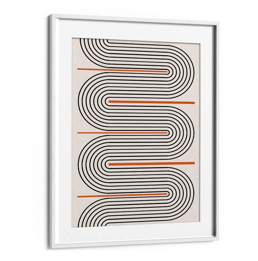 MODERN BALANCE NO.7, GEOMETRIC ART PRINTS feature bold lines and curves, enhancing contemporary home decor beautifully.