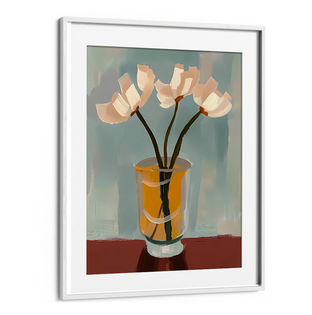 FLOWER IN A VASE I features elegant blooms in a modern vase, perfect for enhancing any home decor style.
