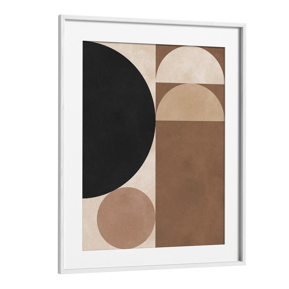 BROWN GEOMETRY VI , ABSTRACT PAINTINGS , ABSTRACT ART PRINTS