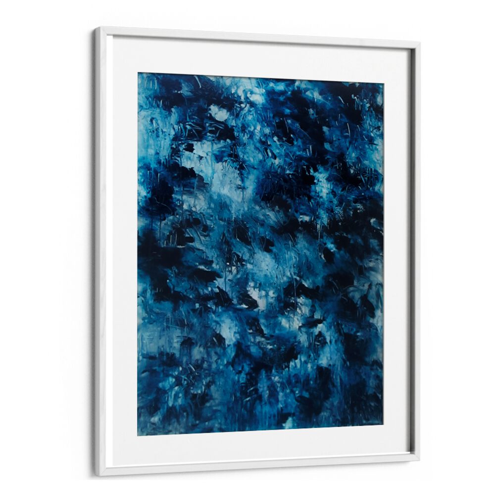 Elegant blue hues in ABSTRACT DESIGN VI, ABSTRACT PAINTINGS enhance any space with modern expressionism.