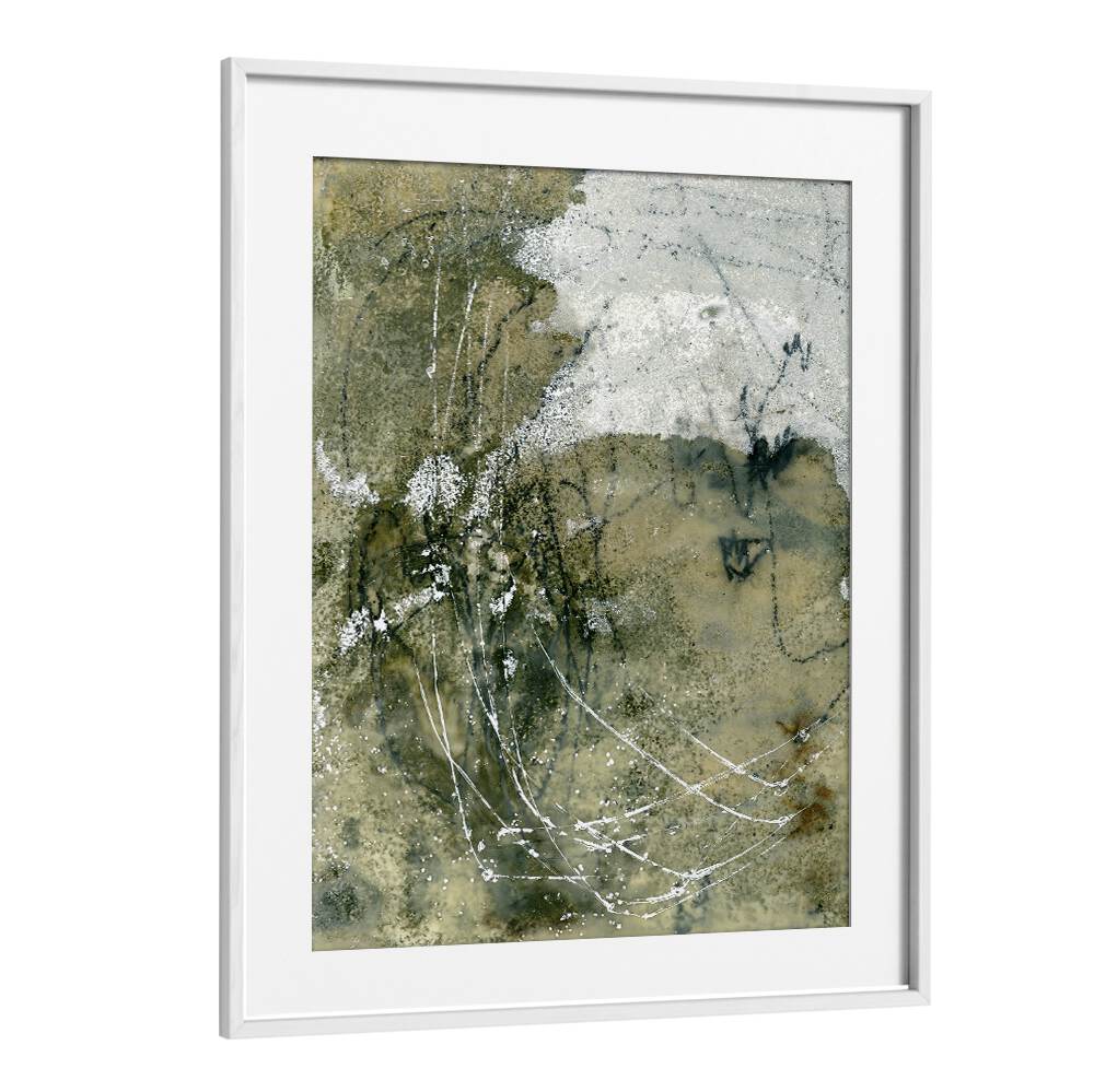 Abstract acrylic artwork "LAYERS AND MARKS I, ABSTRACT PAINTINGS" showcases vibrant textures and captivating aesthetics.