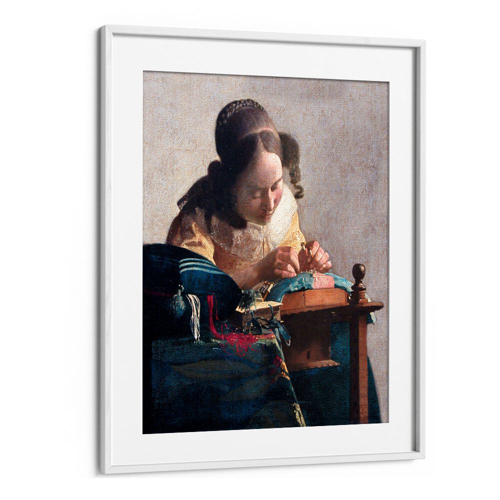 THE LACEMAKER (CA.1669–1671) BY JOHANNES VERMEER, VINTAGE PAINTINGS