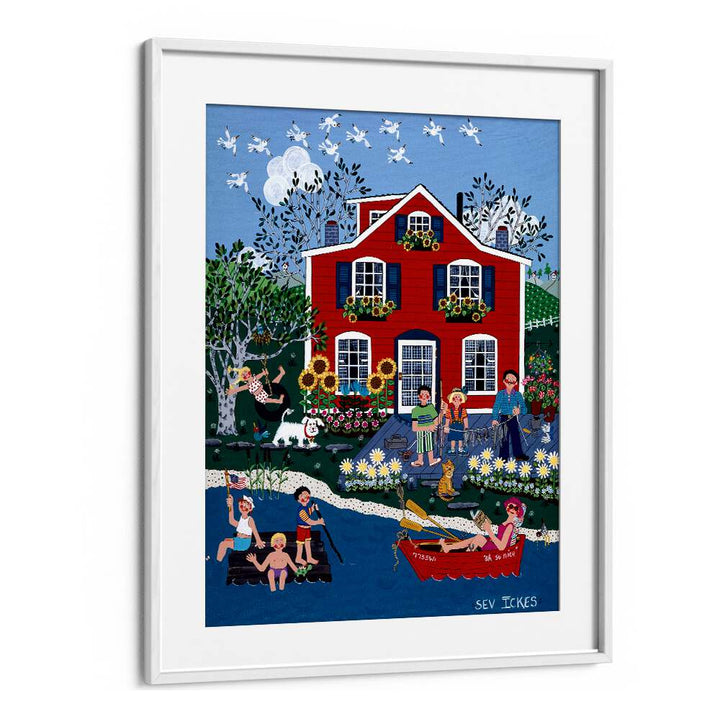 Whimsical LITTLE RED COTTAGE, KIDS ROOM PAINTINGS showcasing playful scenes, perfect for inspiring creativity in children's spaces.