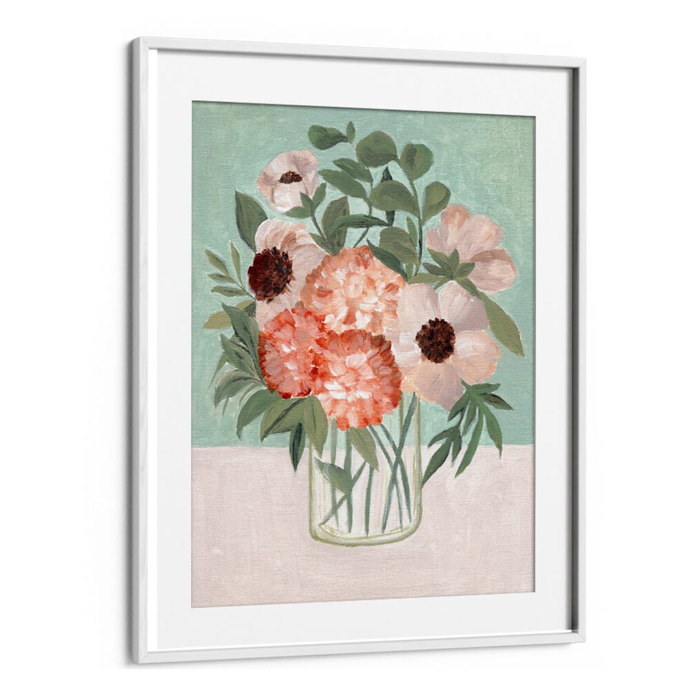 GARDEN BEAUTIES , FLORAL FLOWER PAINTINGS