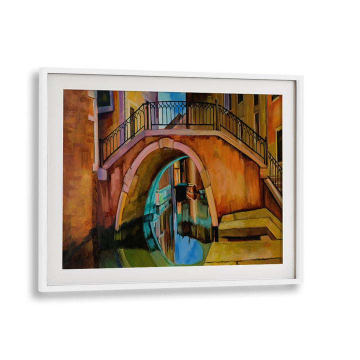 VENETIAN BRIDGE , LANDSCAPE PAINTINGS