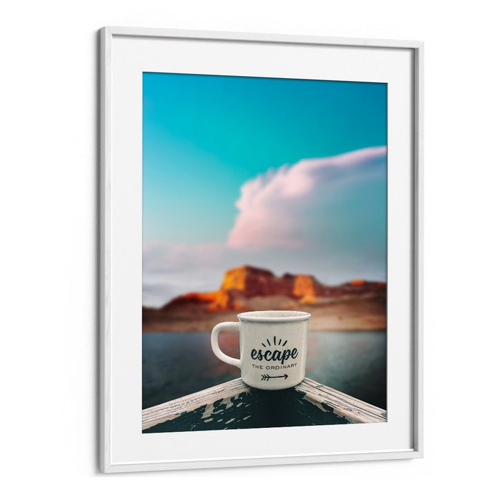 Enjoy the serene view with the ESCAPE USA TRAVEL, QUOTES mug, perfect for adventure lovers exploring the U.S.