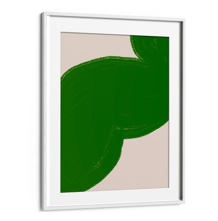 GREEN SHAPE COMPOSITION , ABSTRACT PAINTINGS