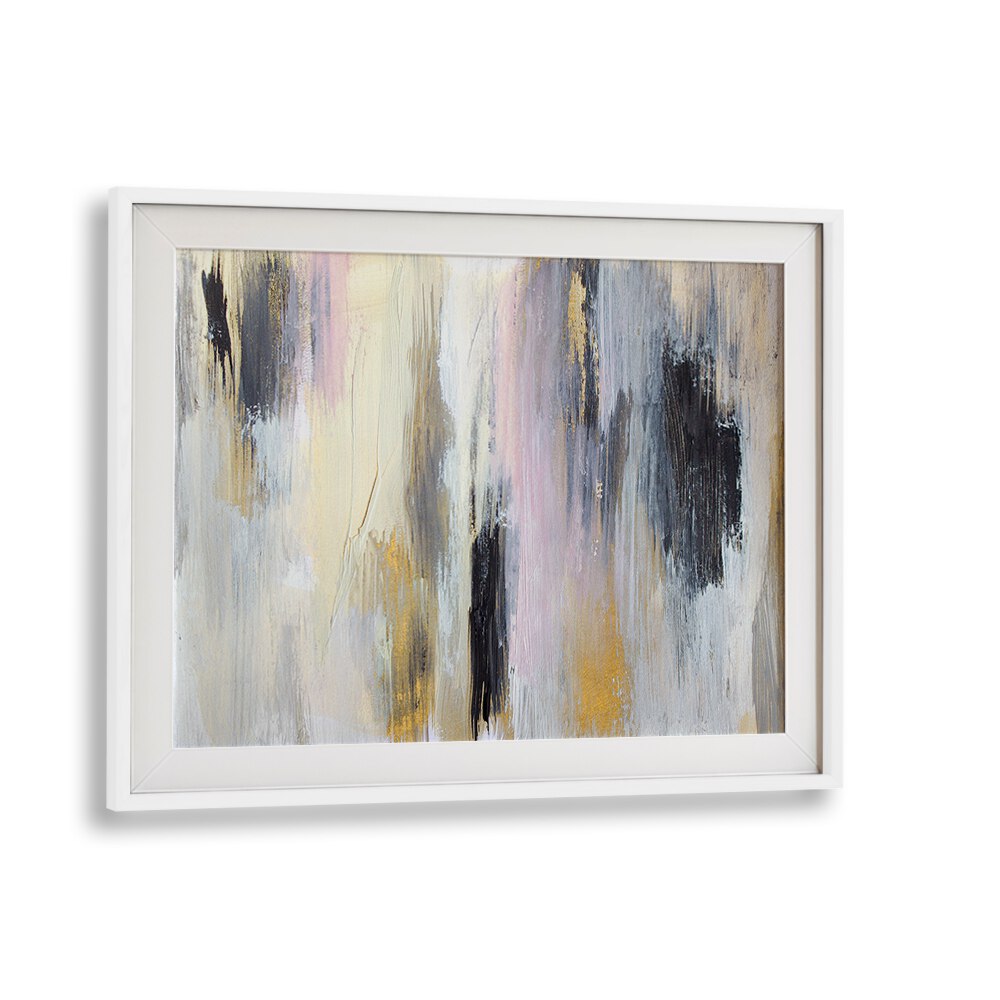 Elegant POISED, ABSTRACT PAINTINGS featuring soft hues and textured strokes, perfect for modern decor.