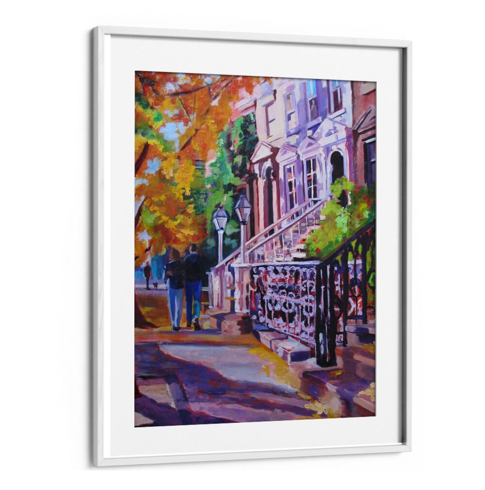 AUTUMN STROLL , LANDSCAPE PAINTINGS