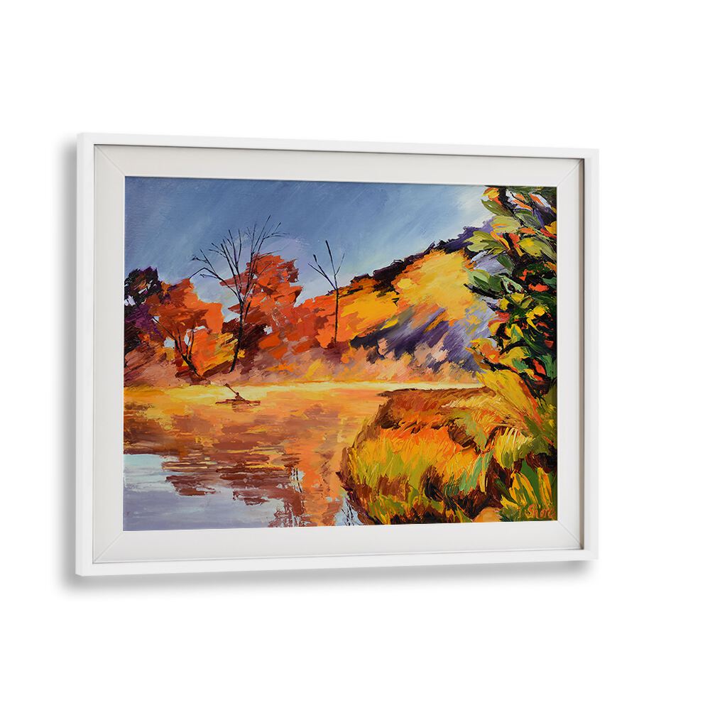 KAYAK AND ORANGE TREES , LANDSCAPE PAINTINGS