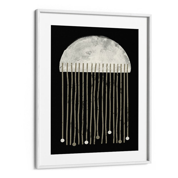 Stunning MIDNIGHT WHISPERS ABSTRACTION, GEOMETRIC ART PRINTS featuring abstract shapes in a modern frame. Perfect for decor.
