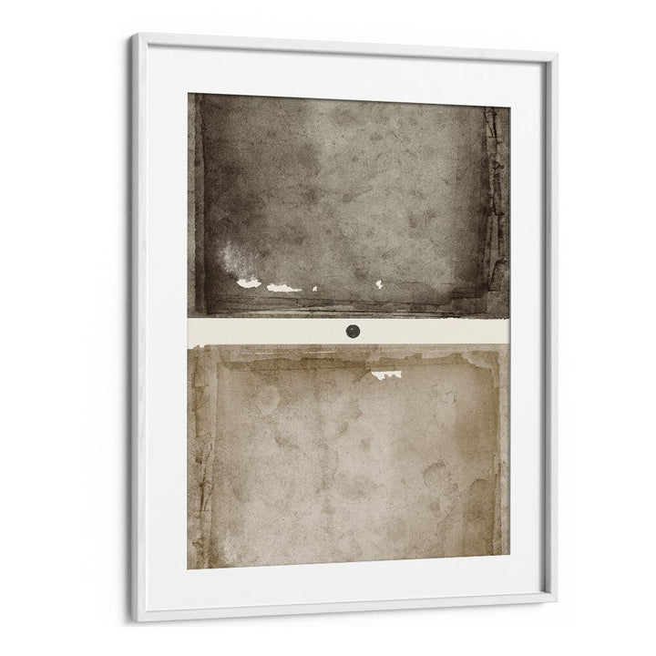 RUSTED TRANQUILITY, GEOMETRIC ART PRINTS feature a sophisticated abstract design, perfect for modern decor.