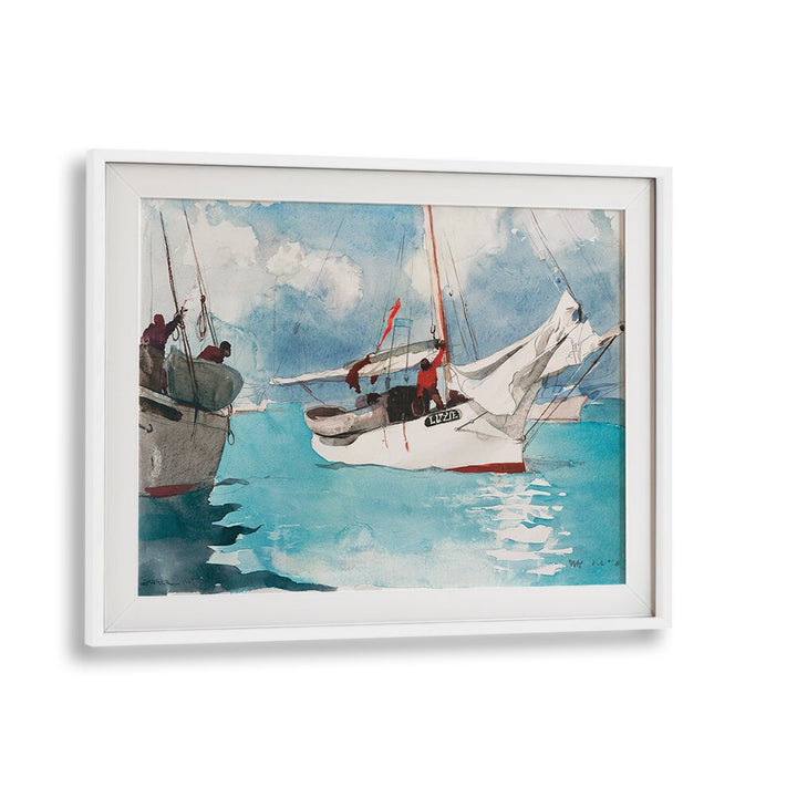 FISHING BOATS, KEY WEST (1903) , VINTAGE PAINTINGS