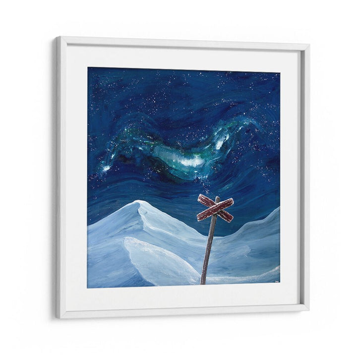 Whimsical HOAR FROST, KIDS ROOM PAINTINGS featuring snowy landscapes and starry skies perfect for children's decor.