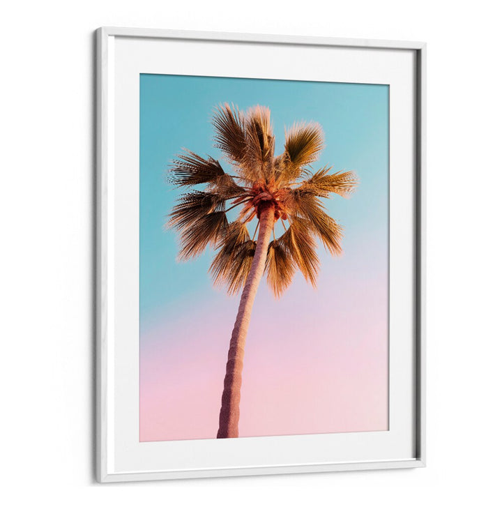 A vibrant view of THE PASTEL PALM, BEACH PAINTINGS, adding tropical elegance to your home decor.