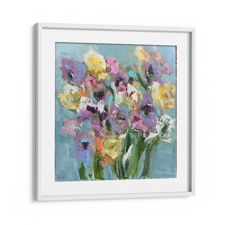 Vibrant Colorful Blossoms, floral flower paintings showcasing stunning abstract blooms for your home decor.