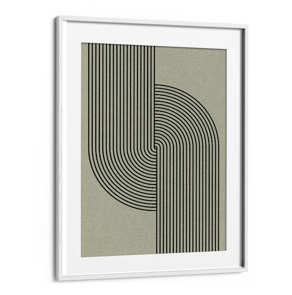 Elegant GREEN MID CENTURY MODERN, GEOMETRIC ART PRINTS showcase captivating abstract designs for stylish home decor.