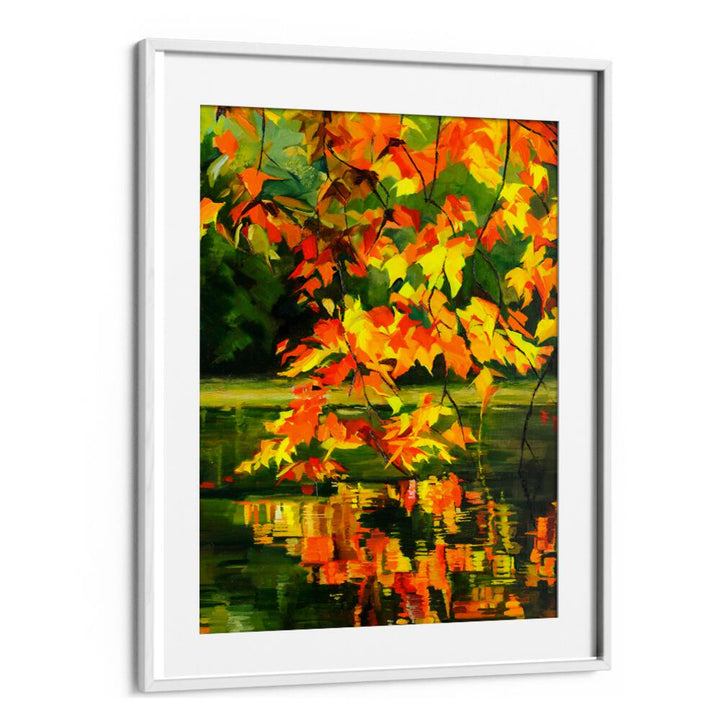 AUTUMN REFLECTIONS , LANDSCAPE PAINTINGS