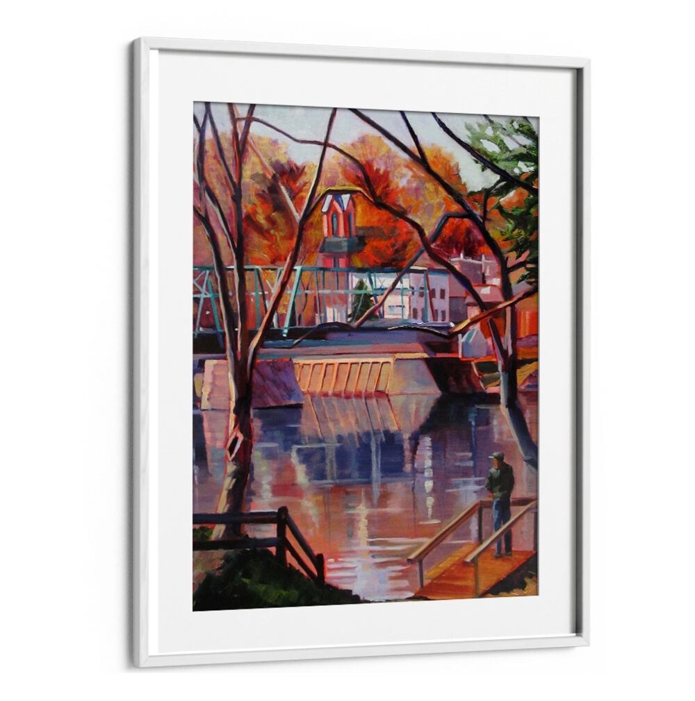 VIEW FROM LAMBERTVILLE , LANDSCAPE PAINTINGS